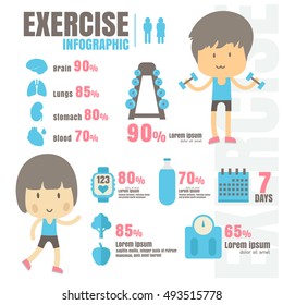 Infographic exercise Health Treatment on white background