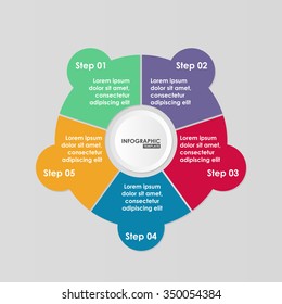 Infographic - Five Option Circle