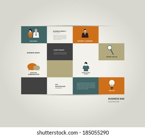 Infographic flat bar. Simply editable sheet diagram. Vector colored rectangle scheme.
