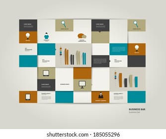 Infographic flat bar. Simply editable sheet diagram. Vector colored rectangle scheme.