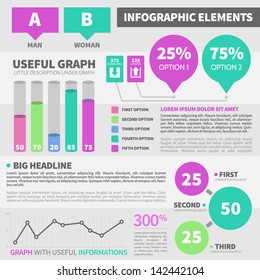 Infographic with flat design style