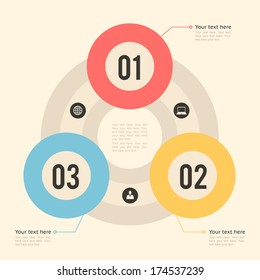 infographic flat design style elements. vector graphic business modern template