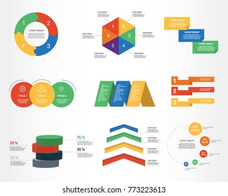 Infographic Flat Elements. circle, triangle,numbers.step by step
