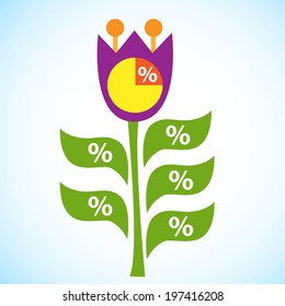 Infographic Flow Chart Flower Tulip