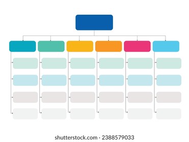  Infographic, Flowchart, Workflow, diagram, organization chart, vector illustration.