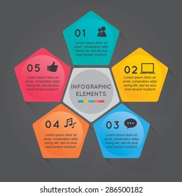 Infographic Flower Design with 4 Options 