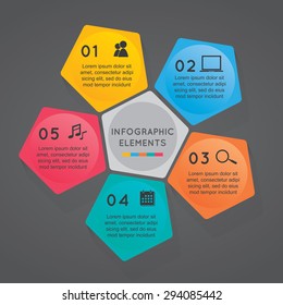 Infographic Flower Design with 4 Options 

