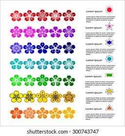 Infographic flowers vector design.
