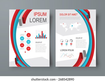 Infographic flyer brochure design template