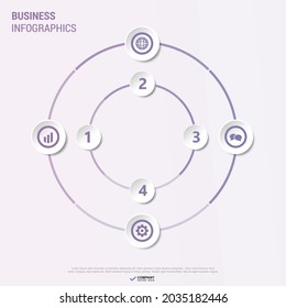 Folleto informativo y elementos de folleto para la visualización de datos empresariales. ilustración en el estilo gráfico moderno de información plana, que se puede usar para marketing, sitios web, impresión, presentación móvil.