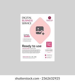 plantilla de folleto de infografía 100% Editar.