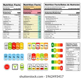 Infographic food healthy nutrition isolated set