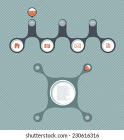 Infographic in the form of metabolic. Design element