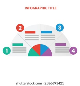 Infographic four element. Stroke Editable. Stock Illustration