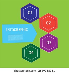 Infographic — Four Hexagon Steps