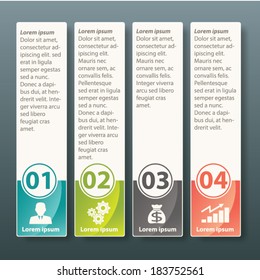 Infographic four label template design