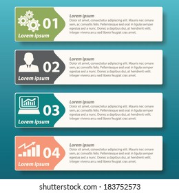 Infographic four label template design