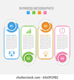 Infographic four options, template for your design, business concept vector
