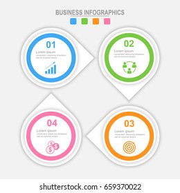 Infographic four options, template for your design, business concept vector