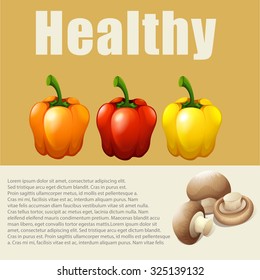 Infographic with fresh vegetable illustration