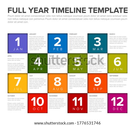 Infographic full year timeline template