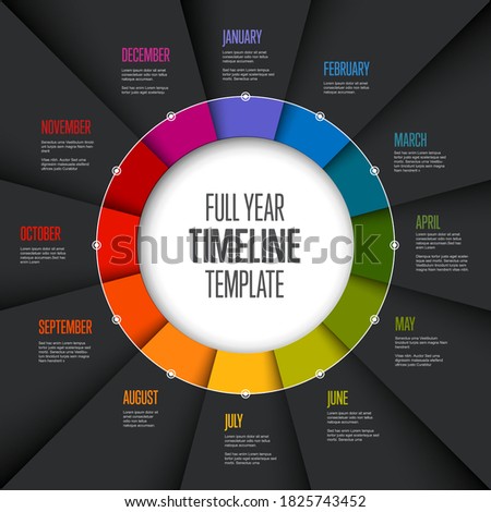 Infographic full year timeline template