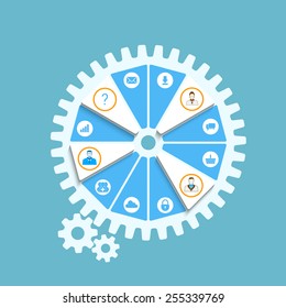 Infographic gear. Eps10 vector for your design
