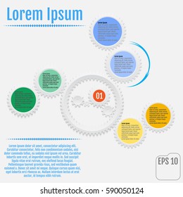 Infographic gears for your business. Vector illustration