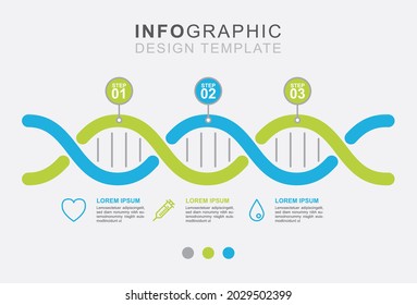 Infographic genetic information and science, Vector illustration design concept in flat style