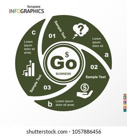 Infographic, geometric graph, business concept. vector illustration