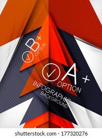 Infographic geometrical shape abstract background. For infographics, business backgrounds, technology templates, business cards