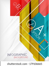 Infographic geometrical shape abstract background. 