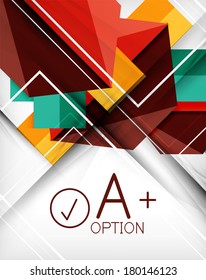 Infographic geometrical shape abstract background. For infographics, business backgrounds, technology templates, business cards