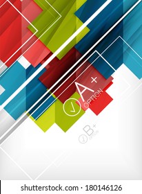 Infographic geometrical shape abstract background. For infographics, business backgrounds, technology templates, business cards
