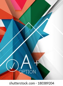Infographic geometrical shape abstract background. For infographics, business backgrounds, technology templates, business cards