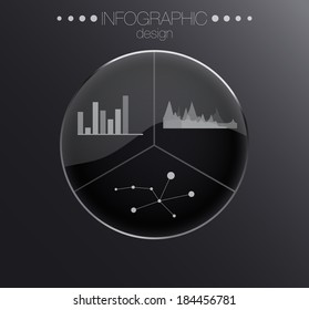 Infographic glass design