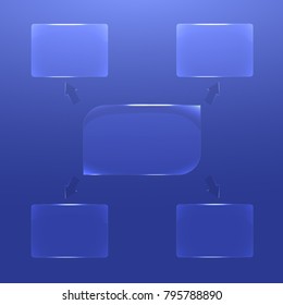Infographic glass object