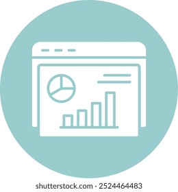 Infographic Glyph Circle Vector Icon Design