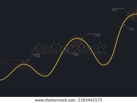Infographic Graph Chart Vector Illustration