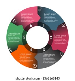 Infographic graphic modern elements data visualization vector circle color isolated on white background .