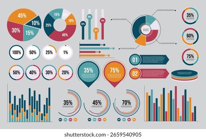 Infographic graphs. Business chart process infochart diagram option flowchart with people icons