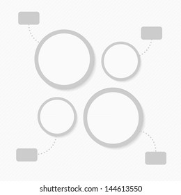 Infographic grey circles