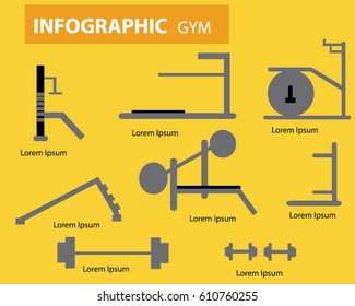 infographic gym vector 