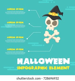 Infographic Halloween Theme Design Collection