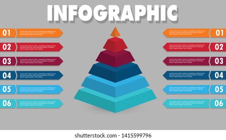The infographic has 6 options or steps. Infographics for business concepts Can be used for banners, presentations, workflow layouts, process diagrams, charts, data charts, graphs, illustrations.