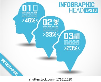 INFOGRAPHIC HEAD BLUE