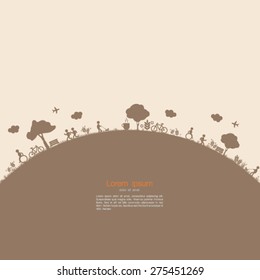 infographic healthy park vector format