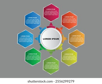 Infographic Hexa Style is used for labelling and titling.