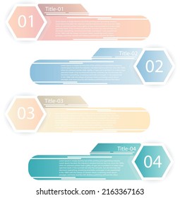 Infographic hexagon data vector Template Process concept Step for strategy and information education