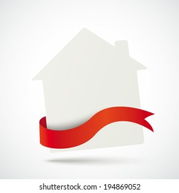 Infographic with house the white background. Eps 10 vector file.